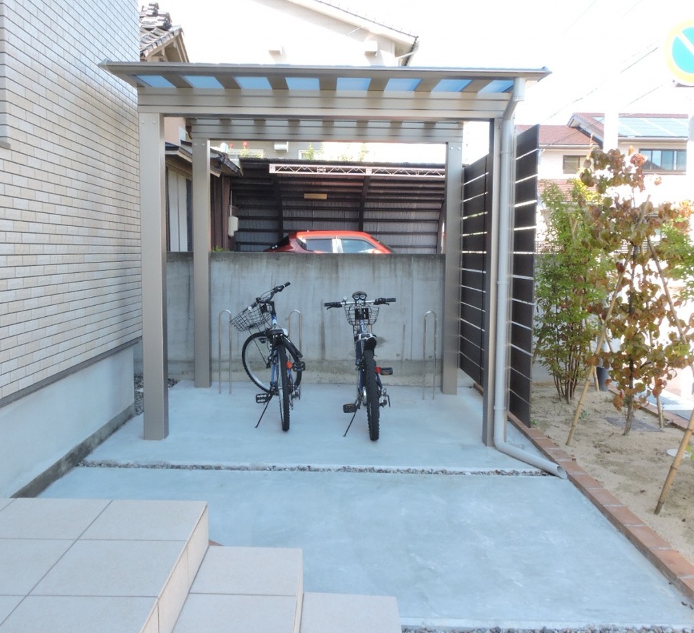 おしゃれな自転車置場デザイン 富山市 富山県 エクステリア 外構 庭工房sekitoh