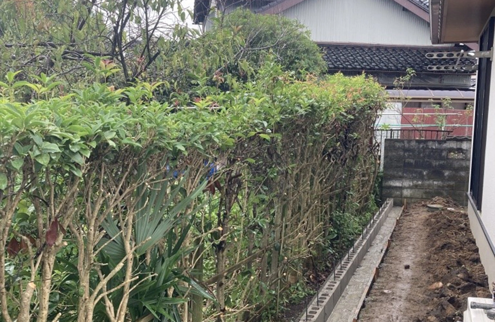 隣地境界 フェンス工事｜富山県富山市
