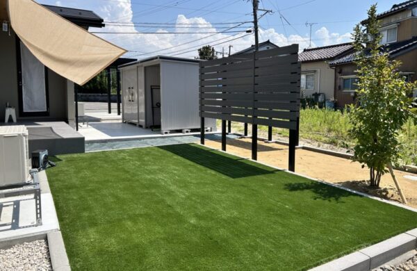 用途に沿って場所ごとに活用できる動線を意識したお庭｜富山県富山市