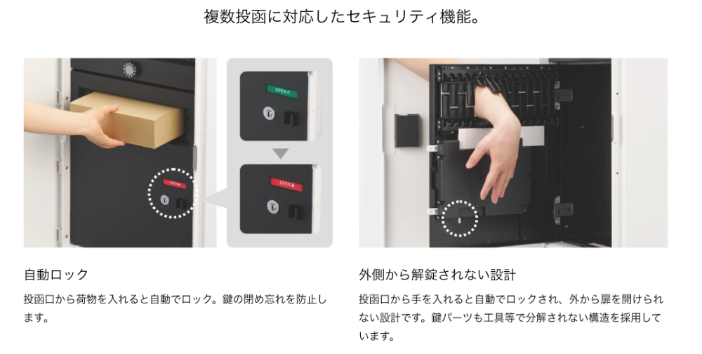 Nasta BOX＋POSTの説明　セキュリティ