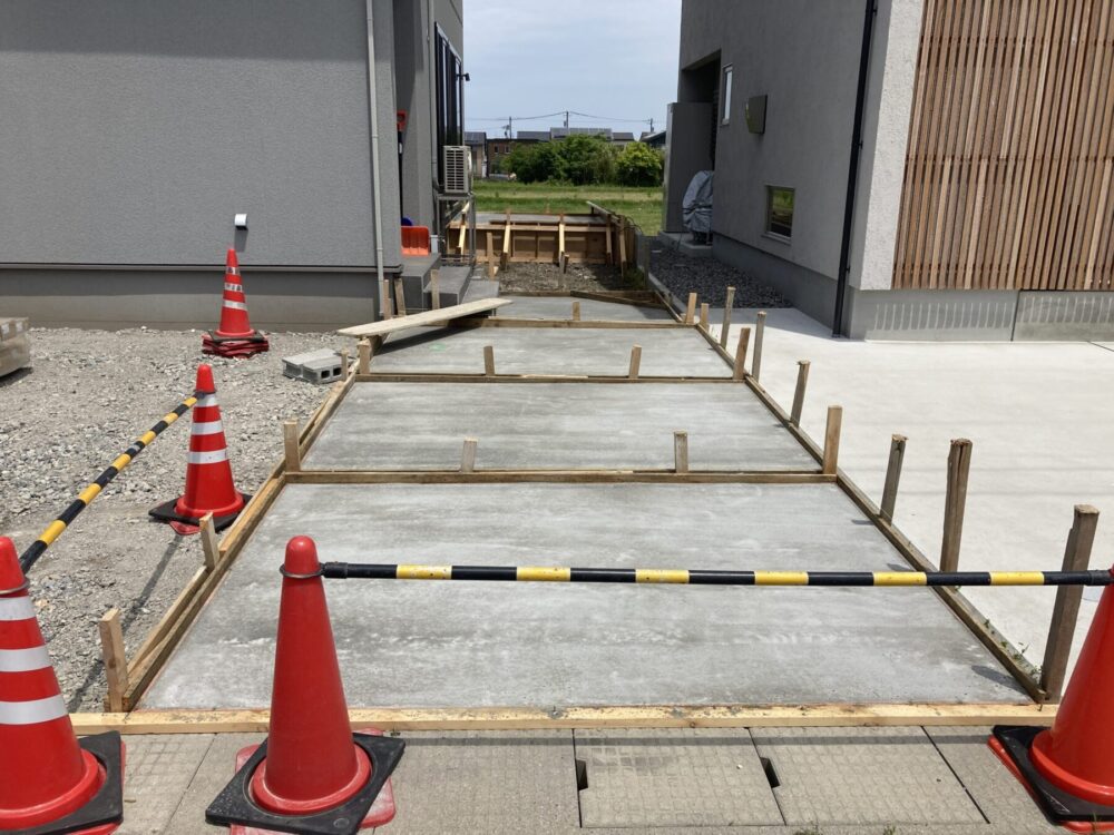 アプローチ工事　橋渡し