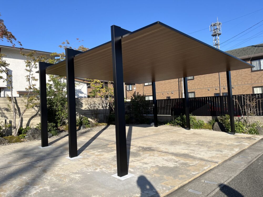 LIXIL カーポートSC 軒天パネル木目調