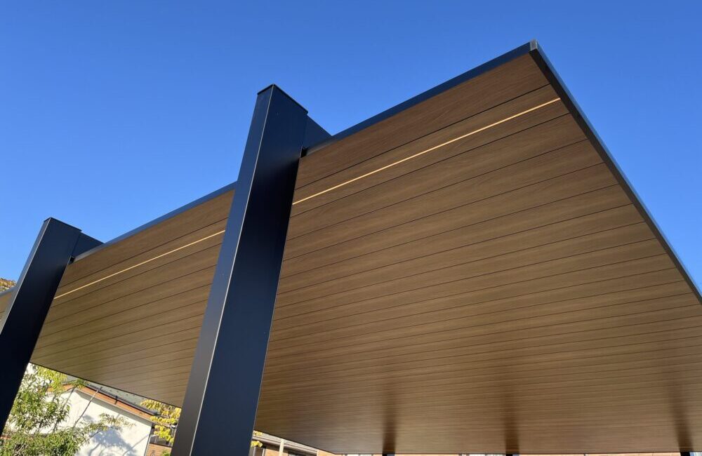 LIXILカーポートSC　木目調