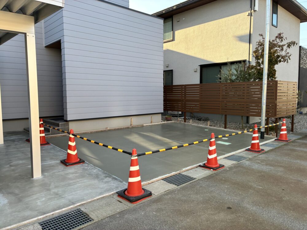 ゲストカースペース側コンクリート打設